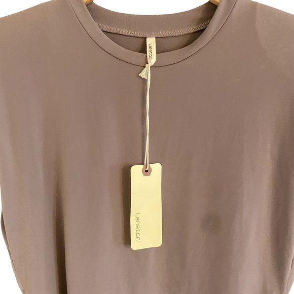 Lanston Muscle Tank Taupe Tan Size XS in Nutmeg NEW - Picture 4 of 5